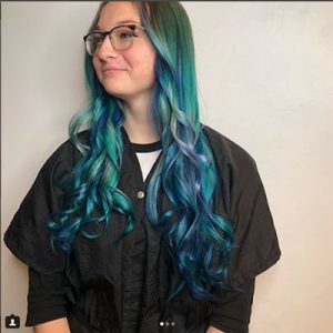 Teal mermaid hair. Vivid hair. Color melt.